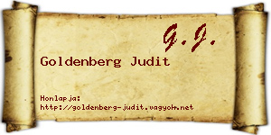 Goldenberg Judit névjegykártya